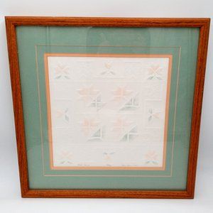 Basket Sampler Serigraph Watercolor Embossed Framed Signed Numbered Karen Smith